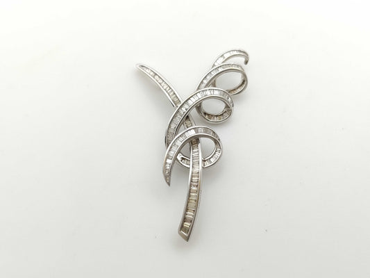 D1.04ct K18WG 4.8g Pendant Top