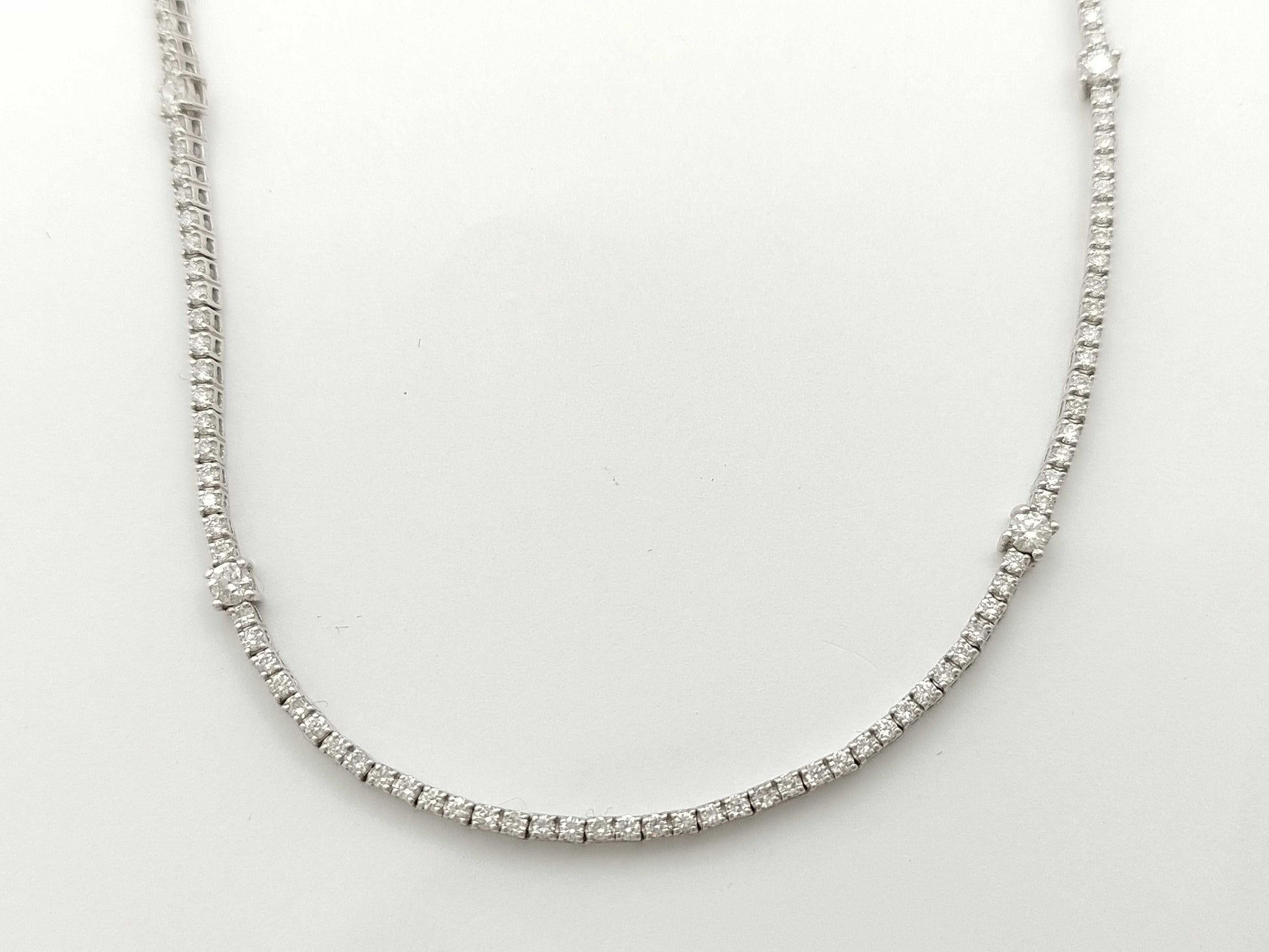 Diamond K18WG 9.5g Necklace