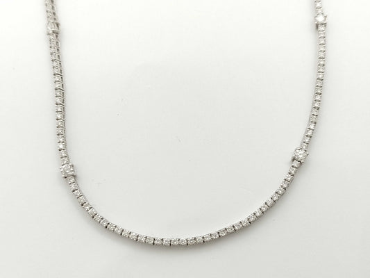 Diamond K18WG 9.5g Necklace