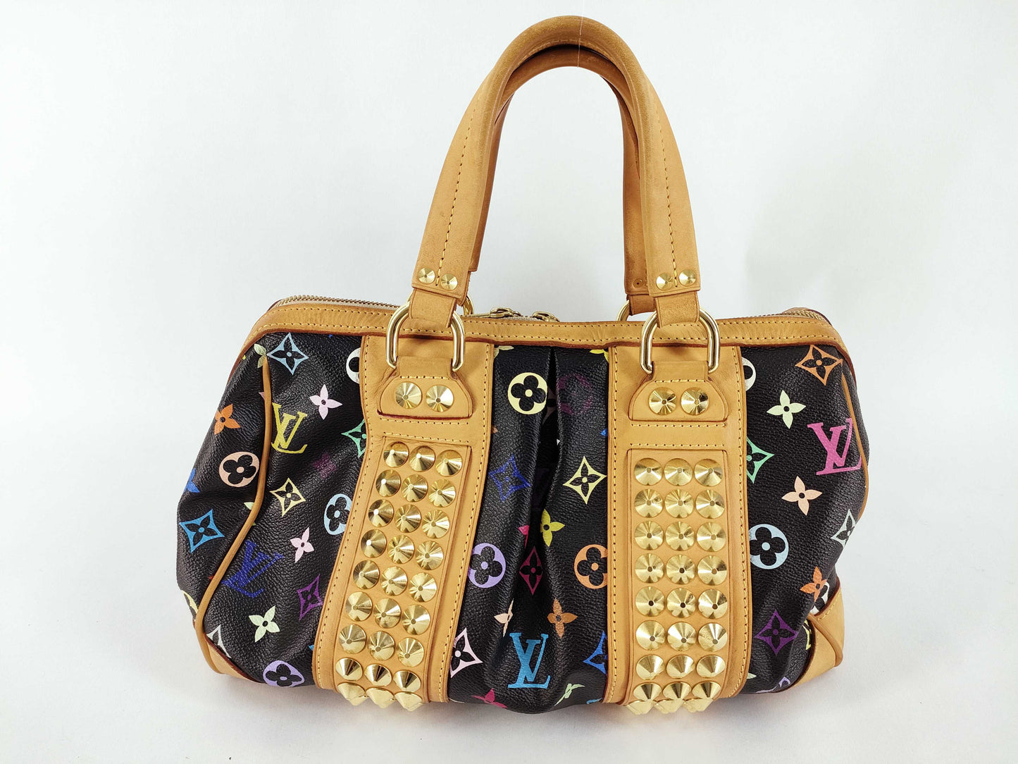 LOUIS VUITTON Monogram Multicolore LOUIS VUITTON M45642 Monogram Multicolore Courtney MM Noir Handbag