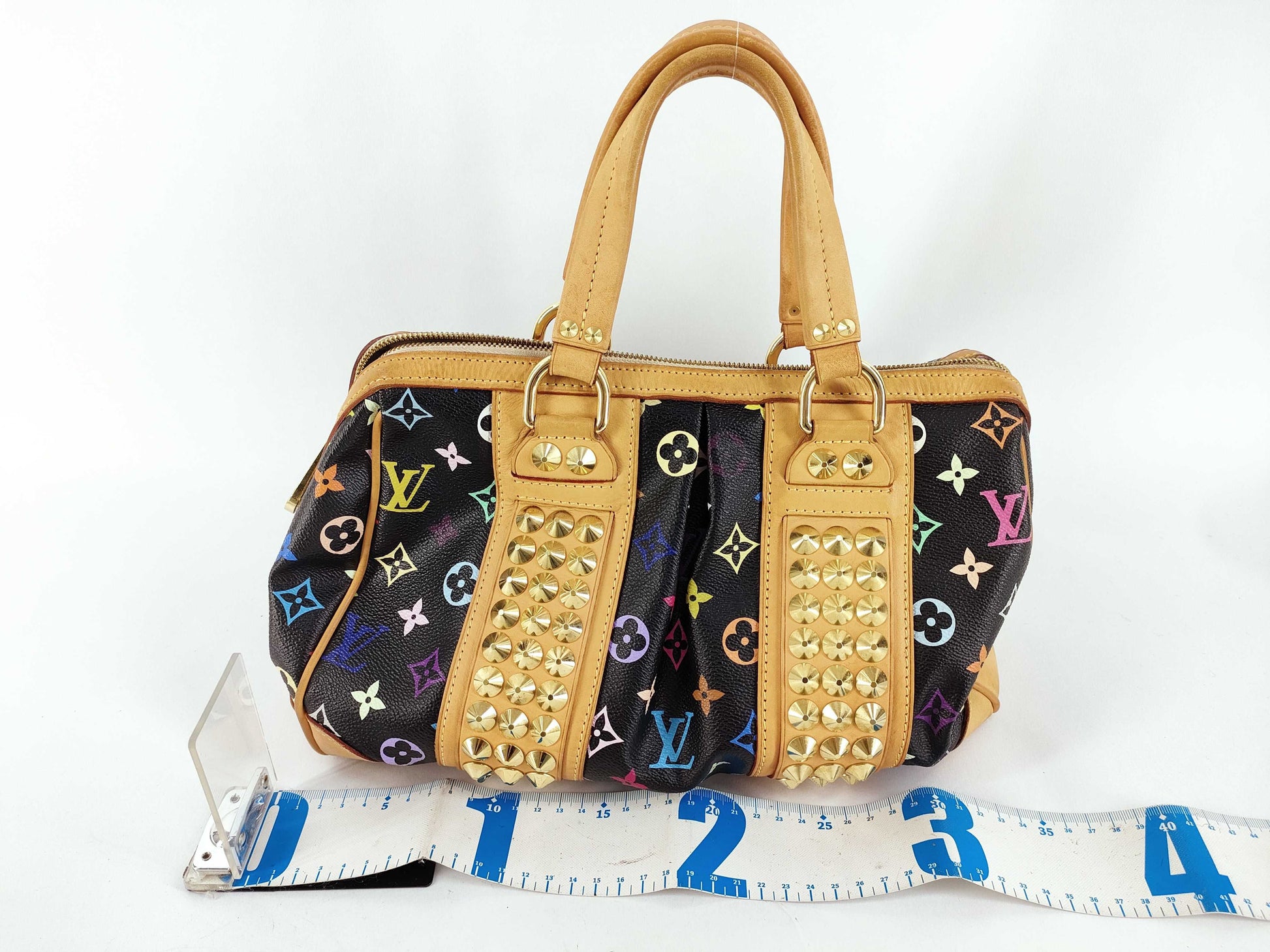 LOUIS VUITTON Monogram Multicolore LOUIS VUITTON M45642 Monogram Multicolore Courtney MM Noir Handbag
