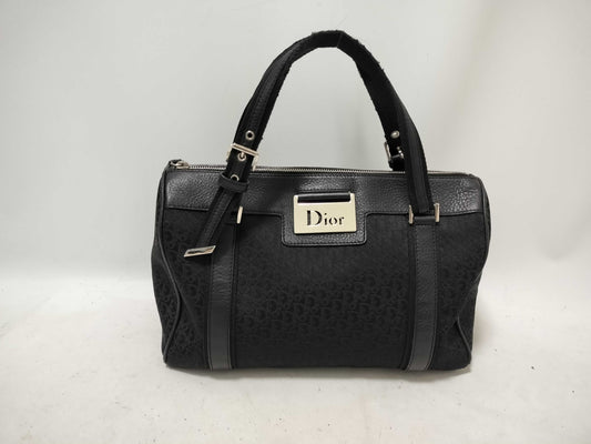 Dior Trotter Dior Street Chic Trotter Mini Boston Bag with Logo Plate Handbag