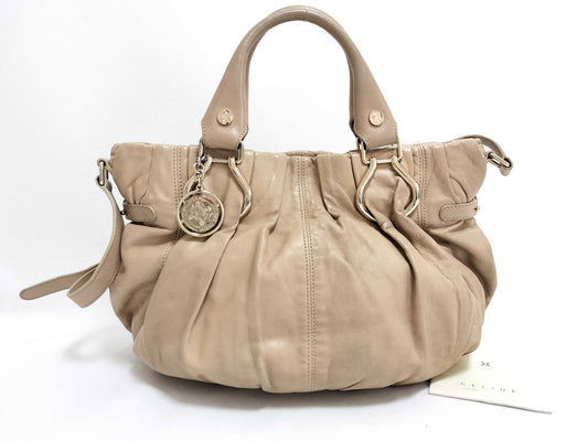 CELINE Leather 2-way Shoulder Bag