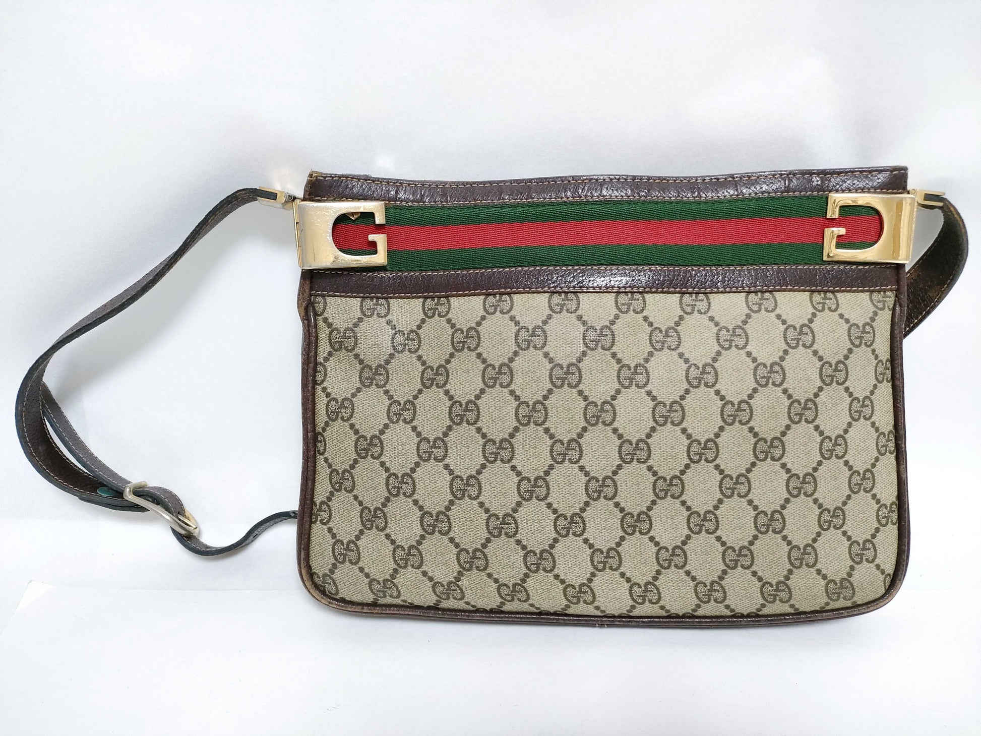 GUCCI GG Supreme GUCCI Sherry Line GG Canvas Shoulder Bag