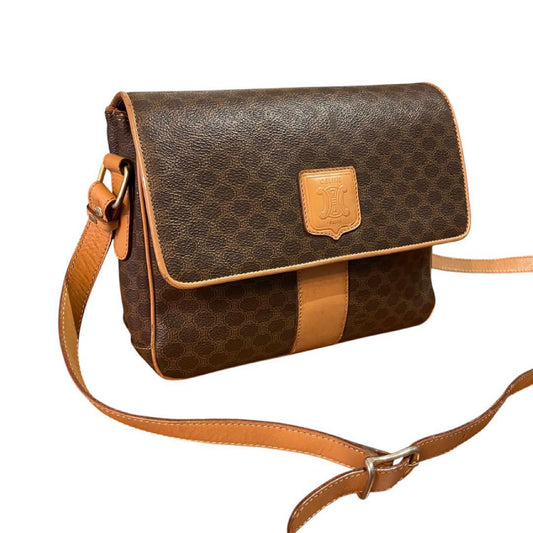 CELINE Macadam PVC Brown Shoulder Bag