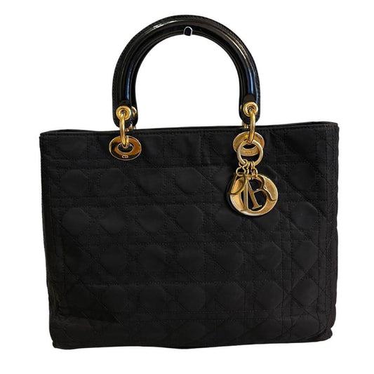 Dior Christian Dior Nylon Quilted Cannage Handbag Handbag