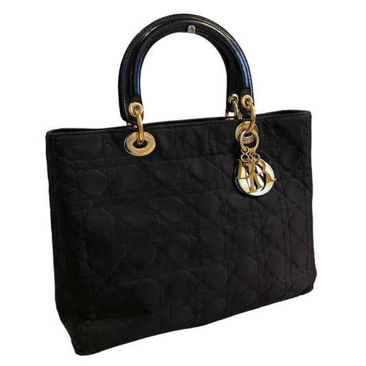 Dior Christian Dior Nylon Quilted Cannage Handbag Handbag