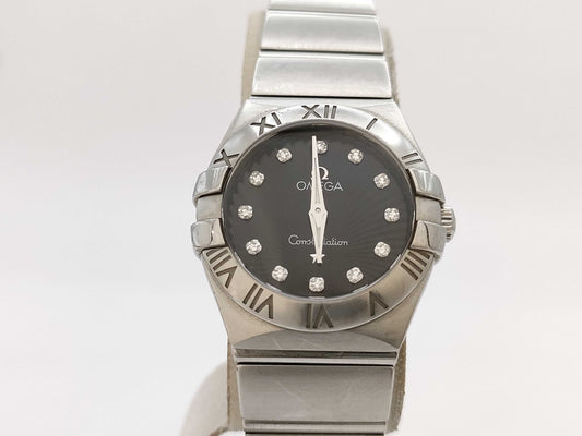 OMEGA 123.10.24.60.51.001 90689546 Black Dial Quartz Women's Watch