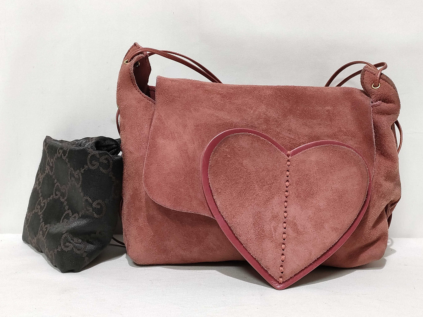 GUCCI GUCCI Gucci Shoulder Bag Heart Suede Shoulder Bag