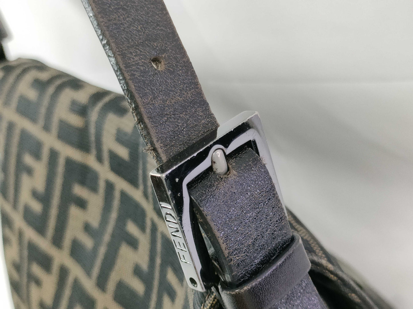 FENDI Zucca Mamma Bucket Shoulder Bag