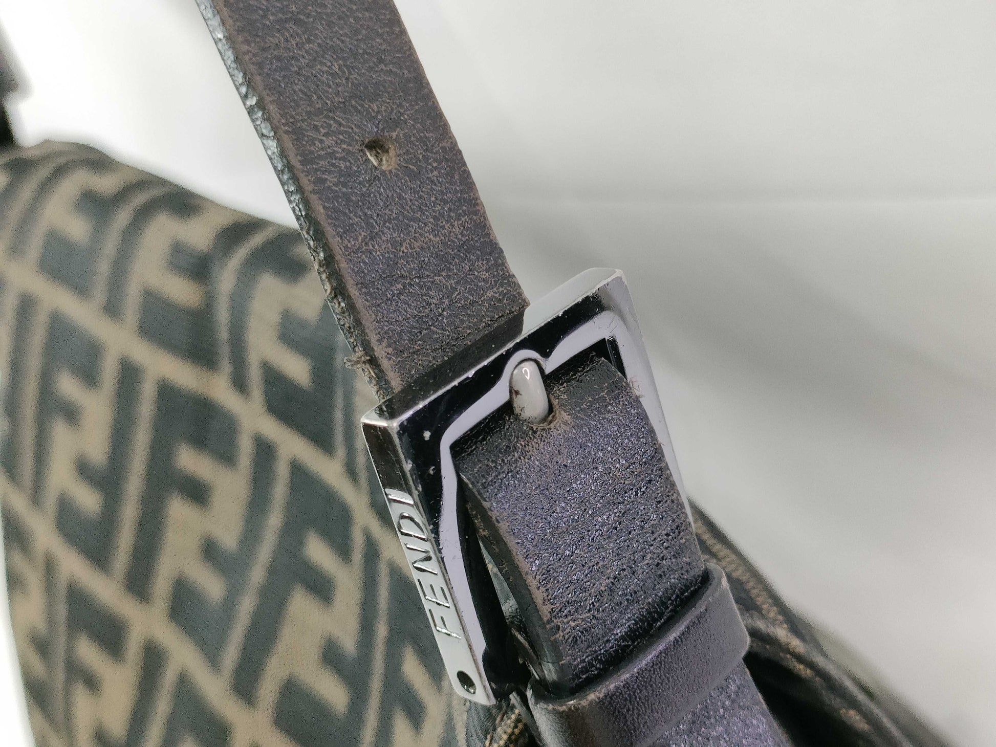 FENDI Zucca Mamma Bucket Shoulder Bag