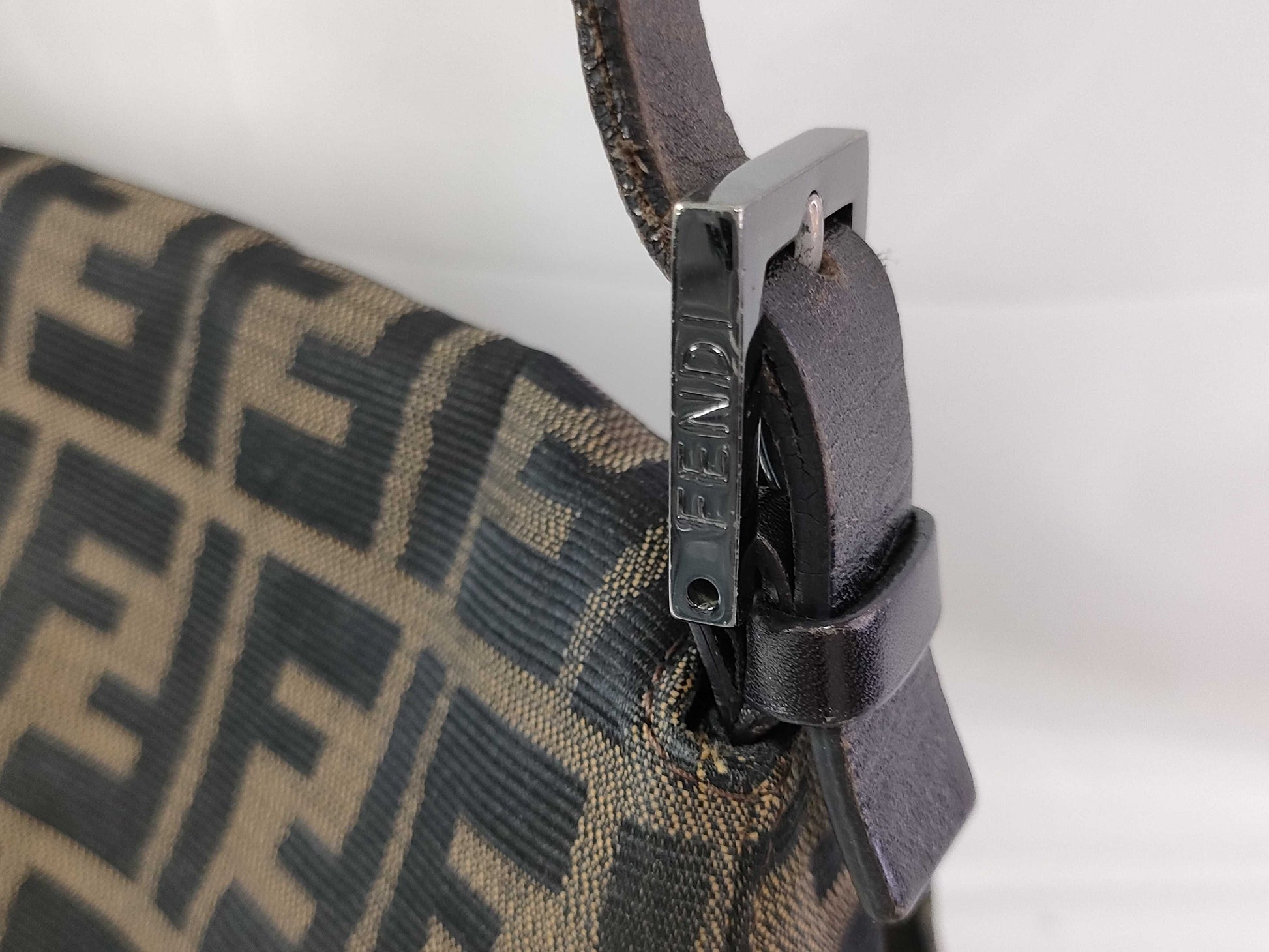 FENDI Zucca Mamma Bucket Shoulder Bag