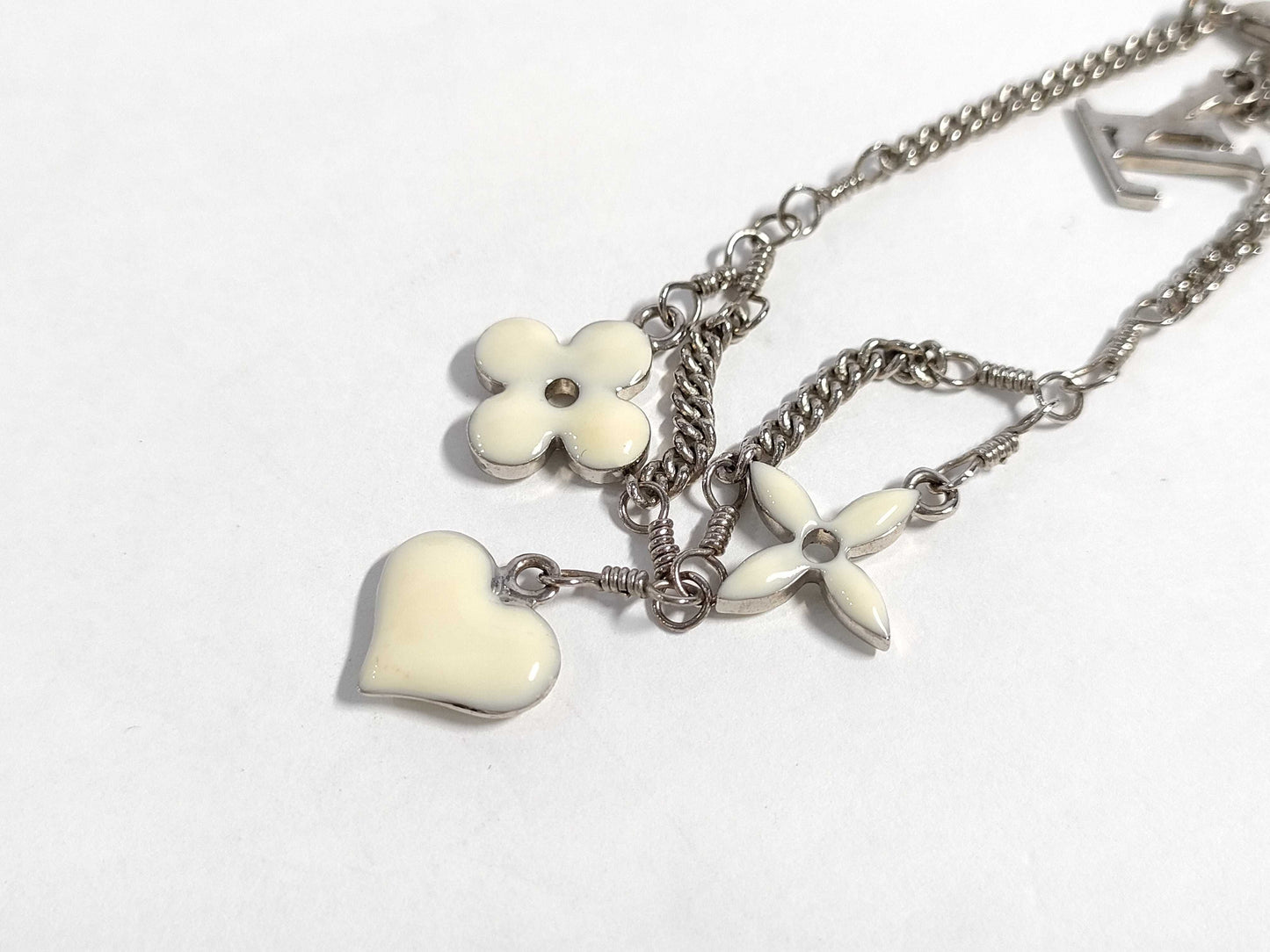 LOUIS VUITTON Monogram Sweet Monogram Bracelet M65476 GP Silver Bracelet/Bangle