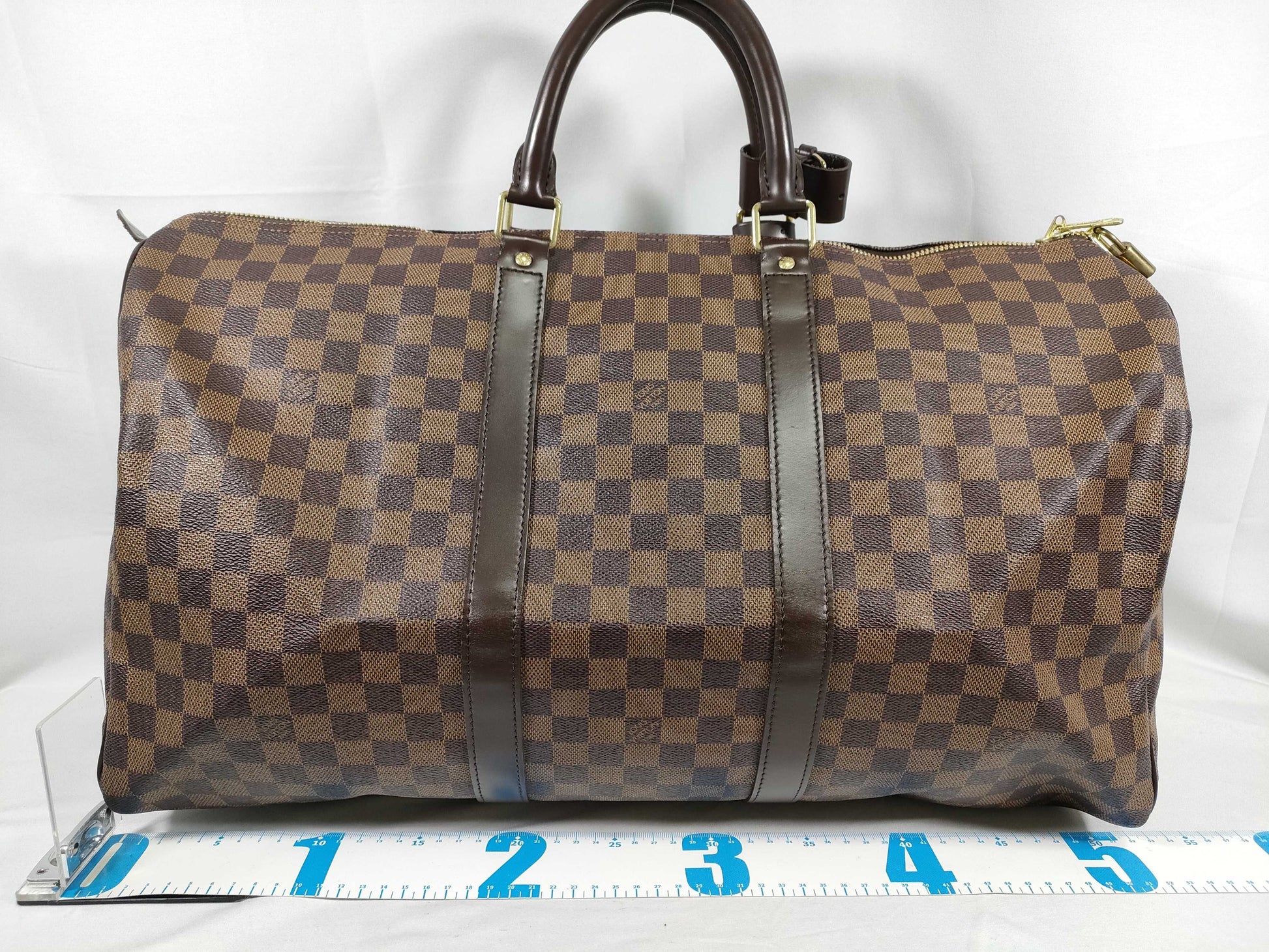 LOUIS VUITTON Damier Keepall 50 Boston Bag N41427 MB1068 Brown