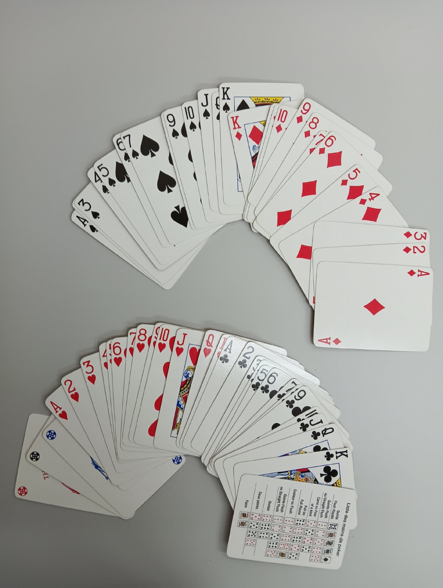 HERMES 55 cards + 1 poker role list Other accessories