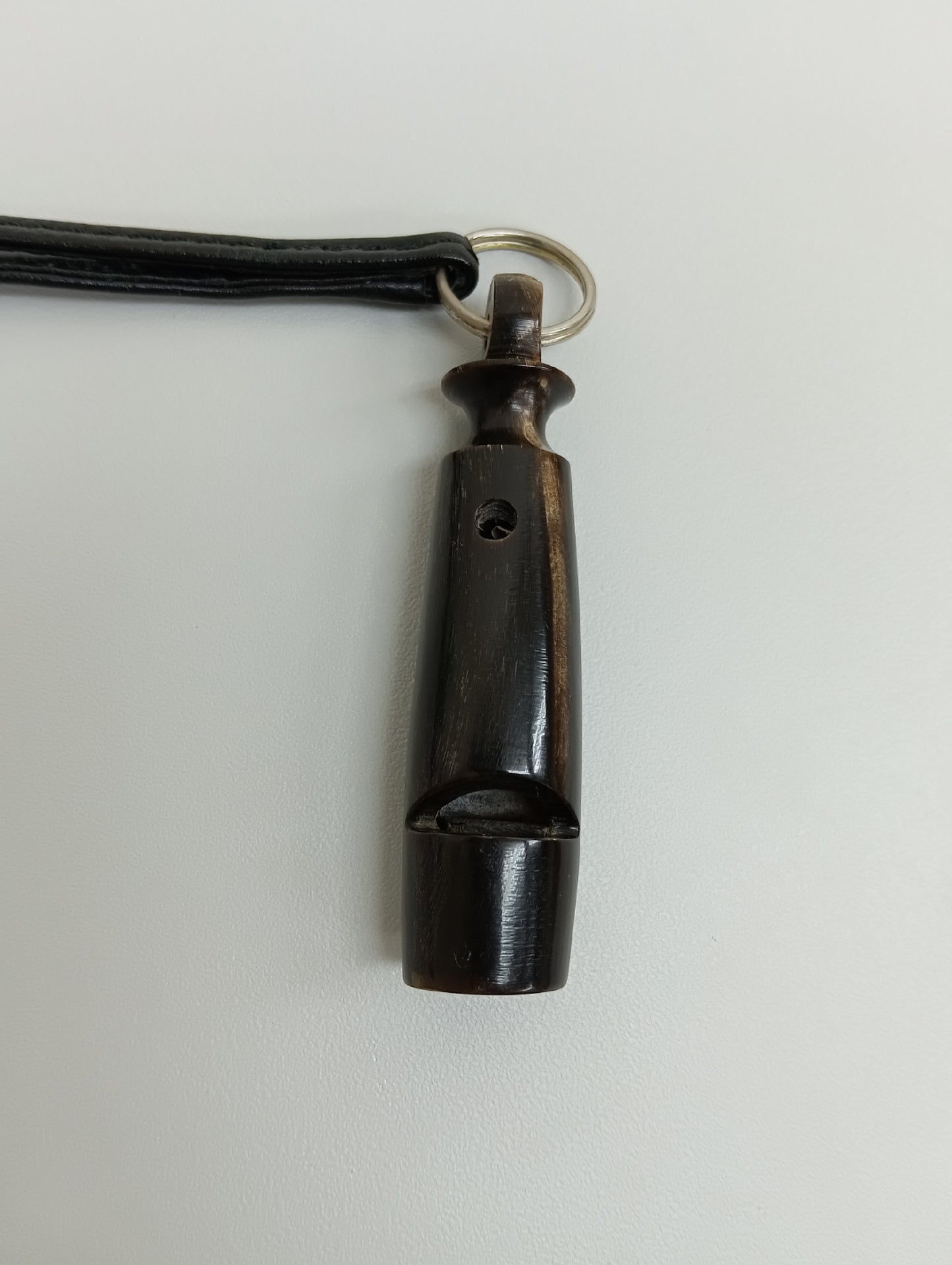 HERMES Chiffre Whistle Leather x Wood Black Other Accessories