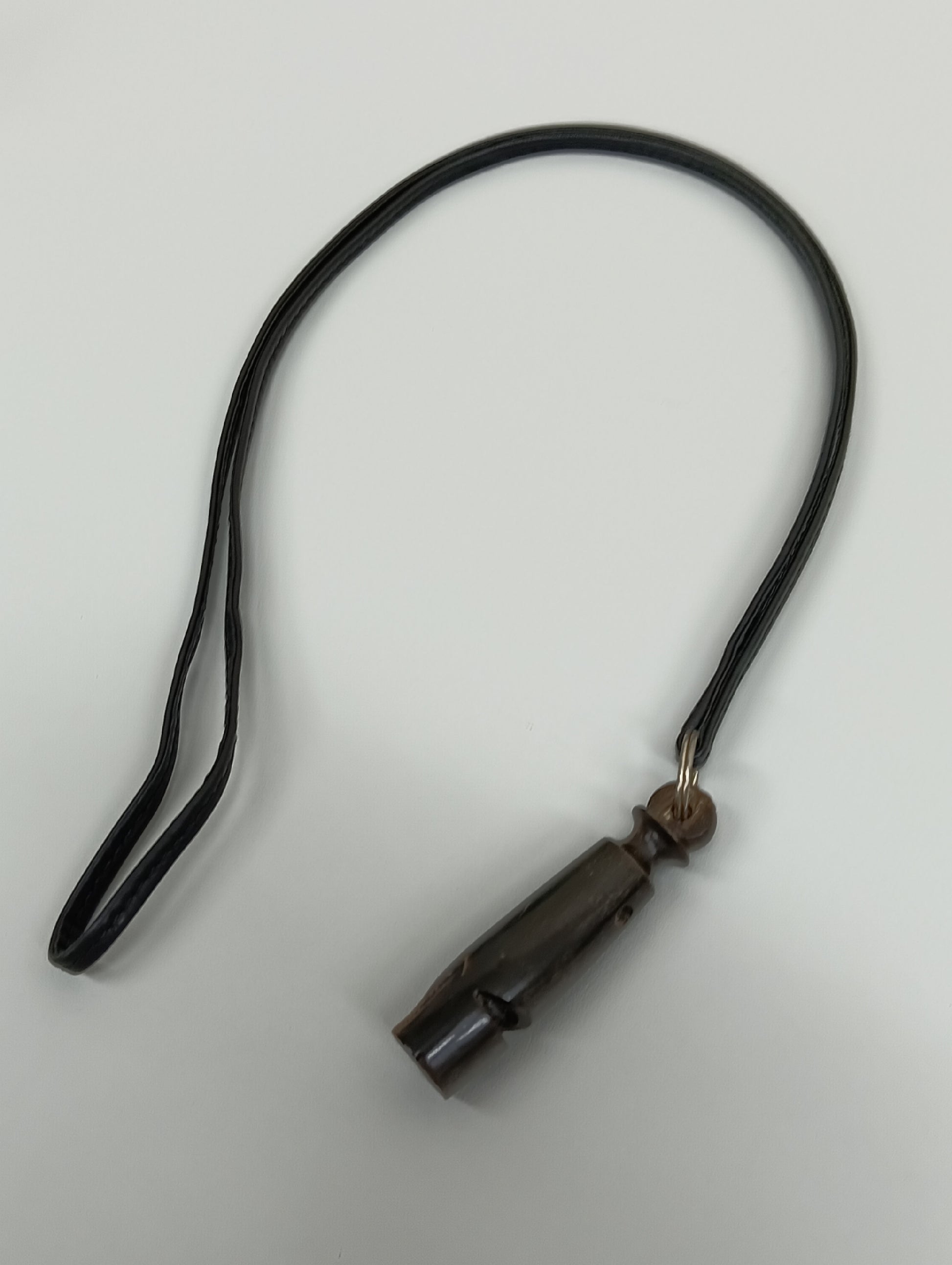 HERMES Chiffre Whistle Leather x Wood Black Other Accessories