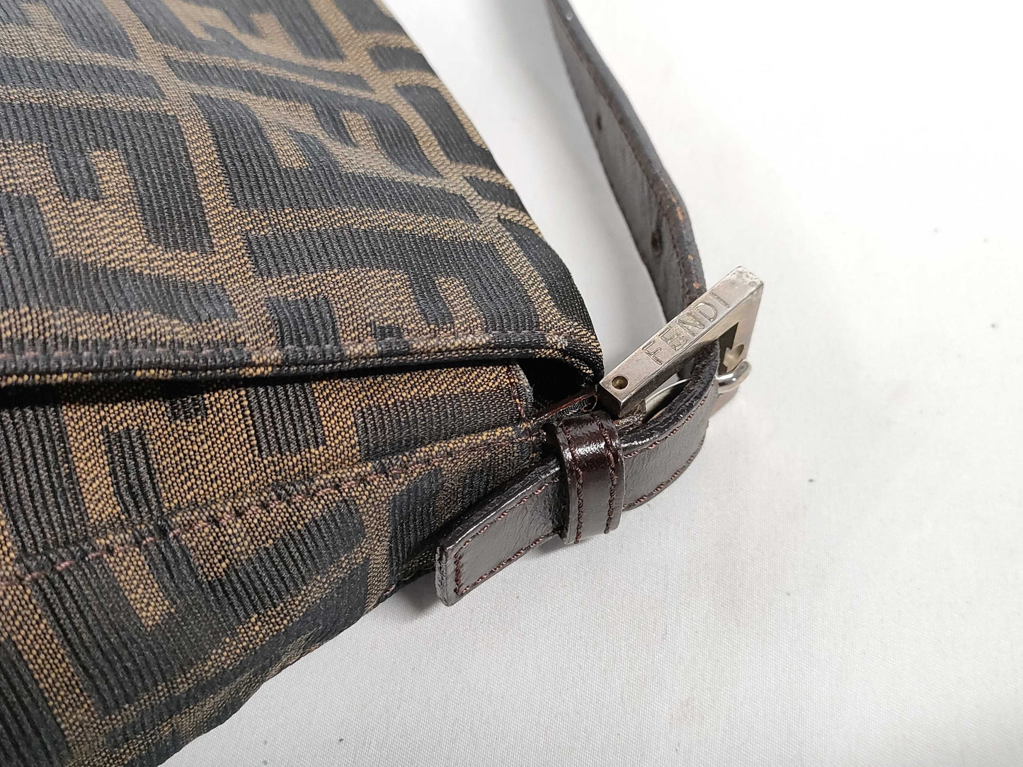 FENDI Zucca Mamma Bucket Shoulder Bag