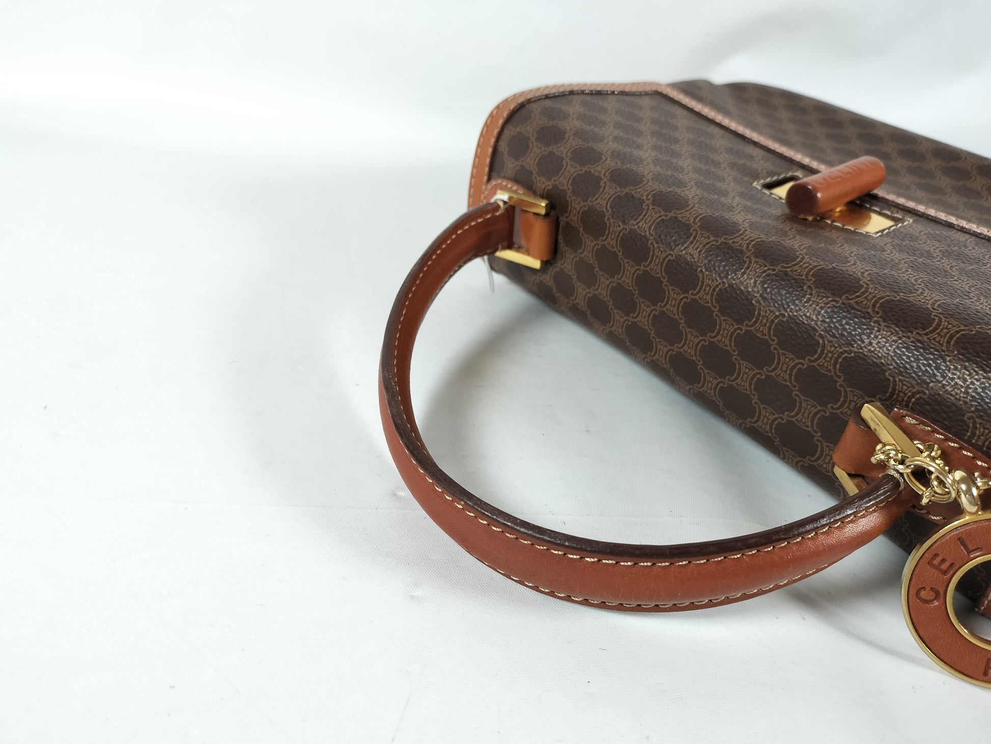 CELINE Macadam Turnlock Handbag