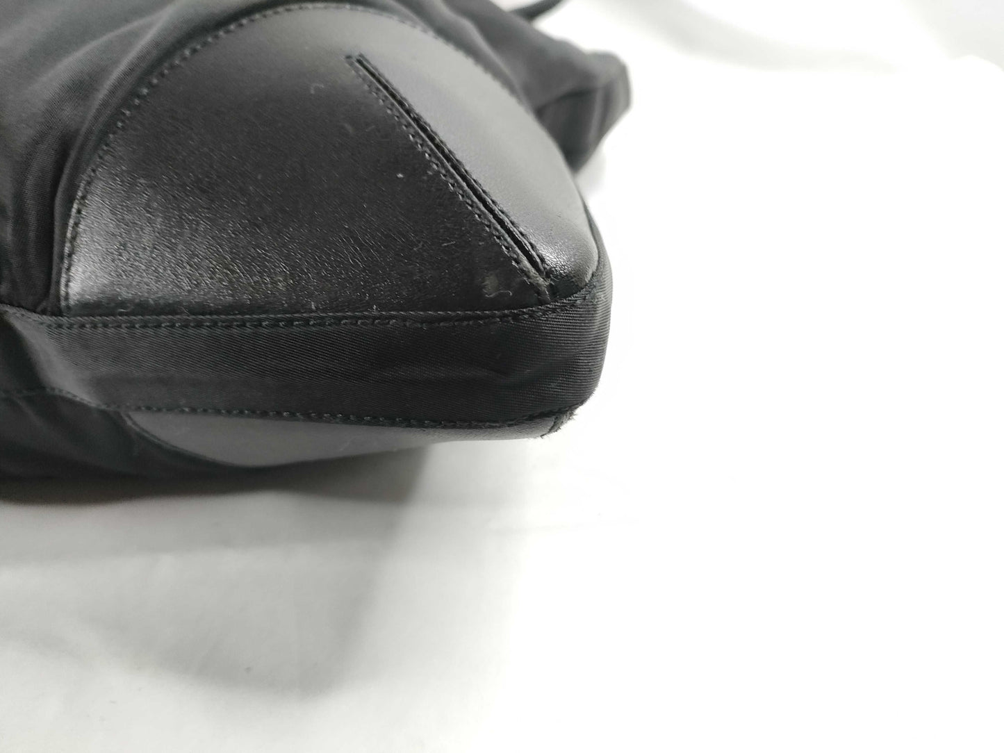 PRADA nylon triangle logo tote bag