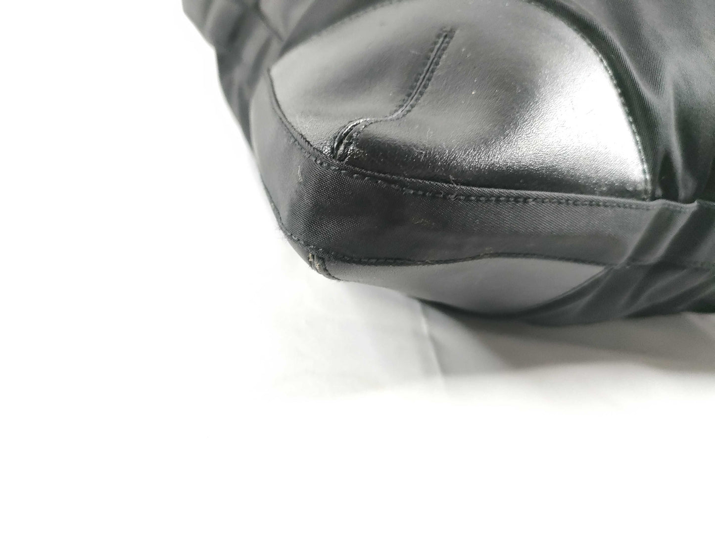 PRADA nylon triangle logo tote bag