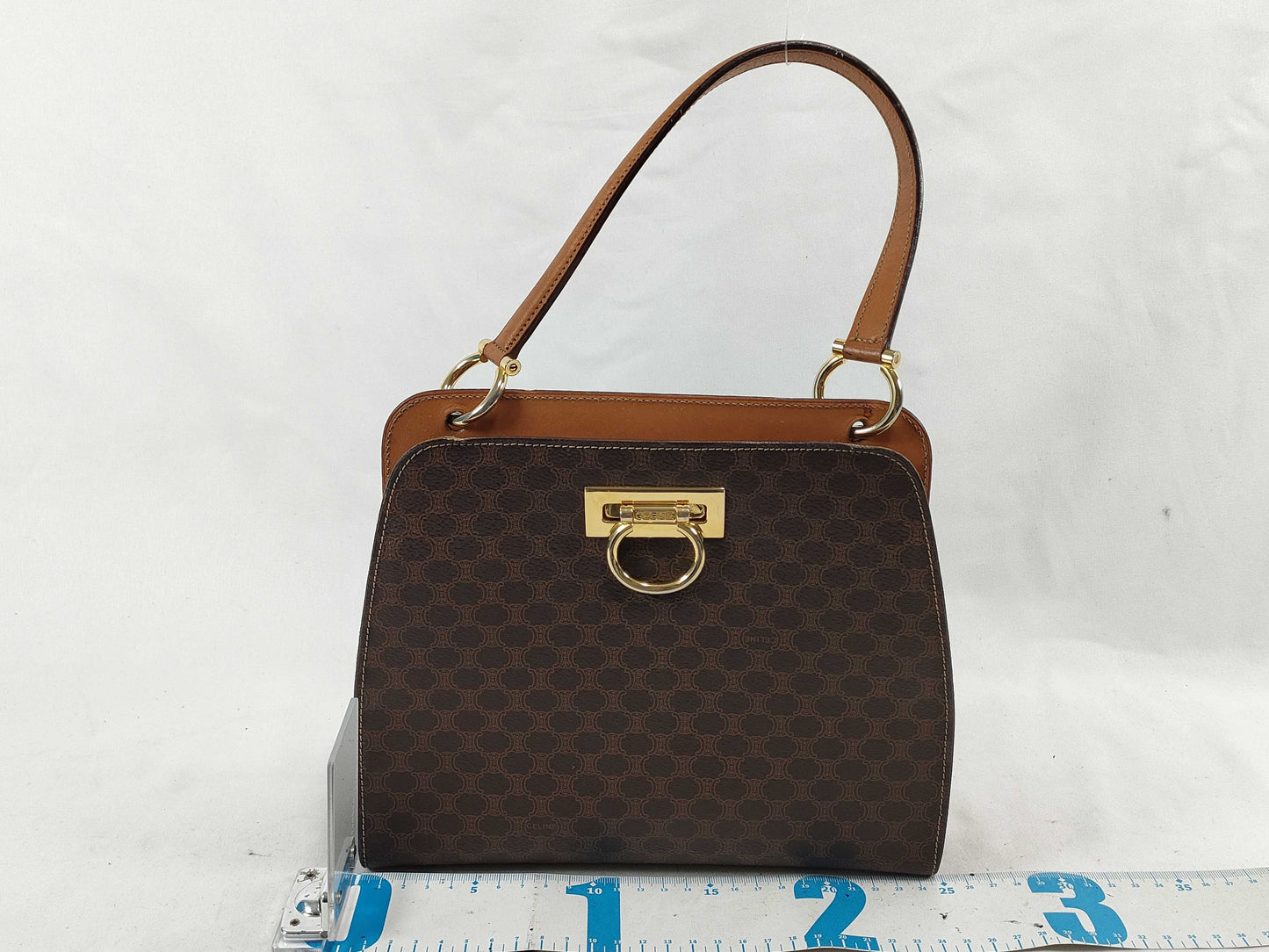 CELINE Gancini Hardware Macadam Handbag