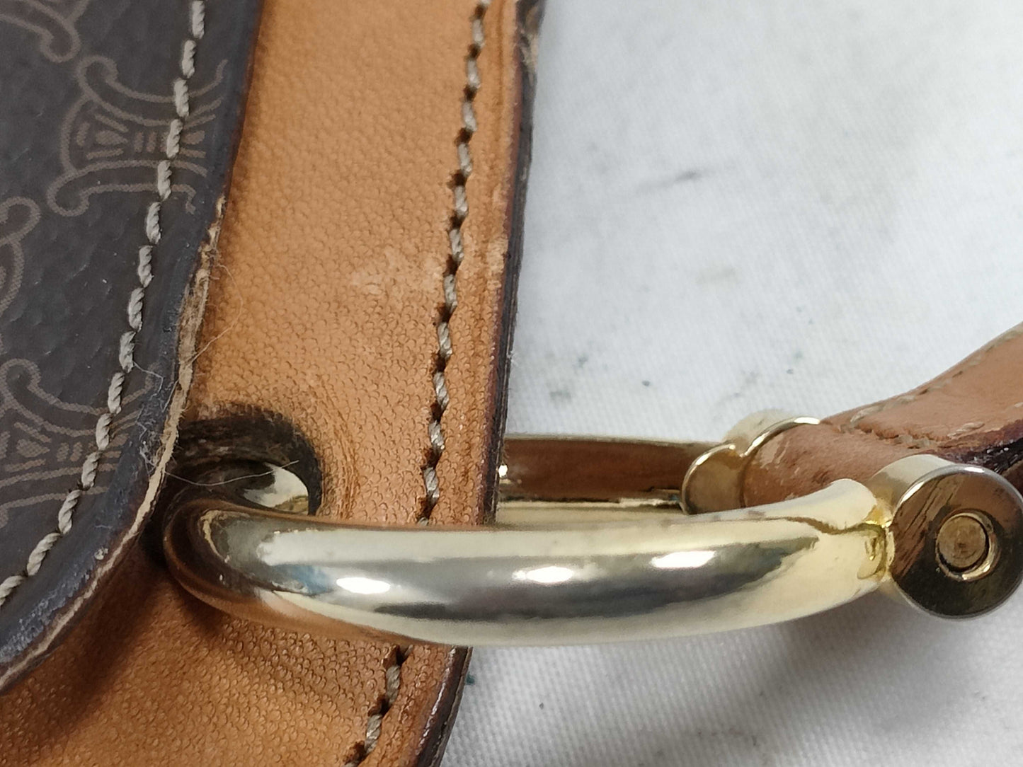 CELINE Gancini Hardware Macadam Handbag