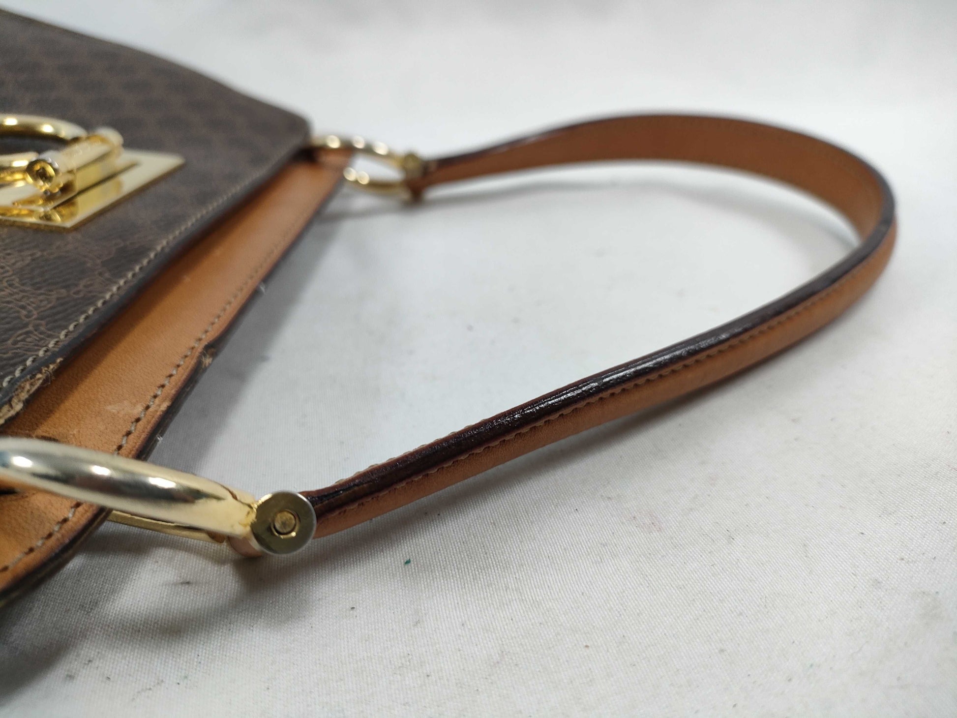 CELINE Gancini Hardware Macadam Handbag