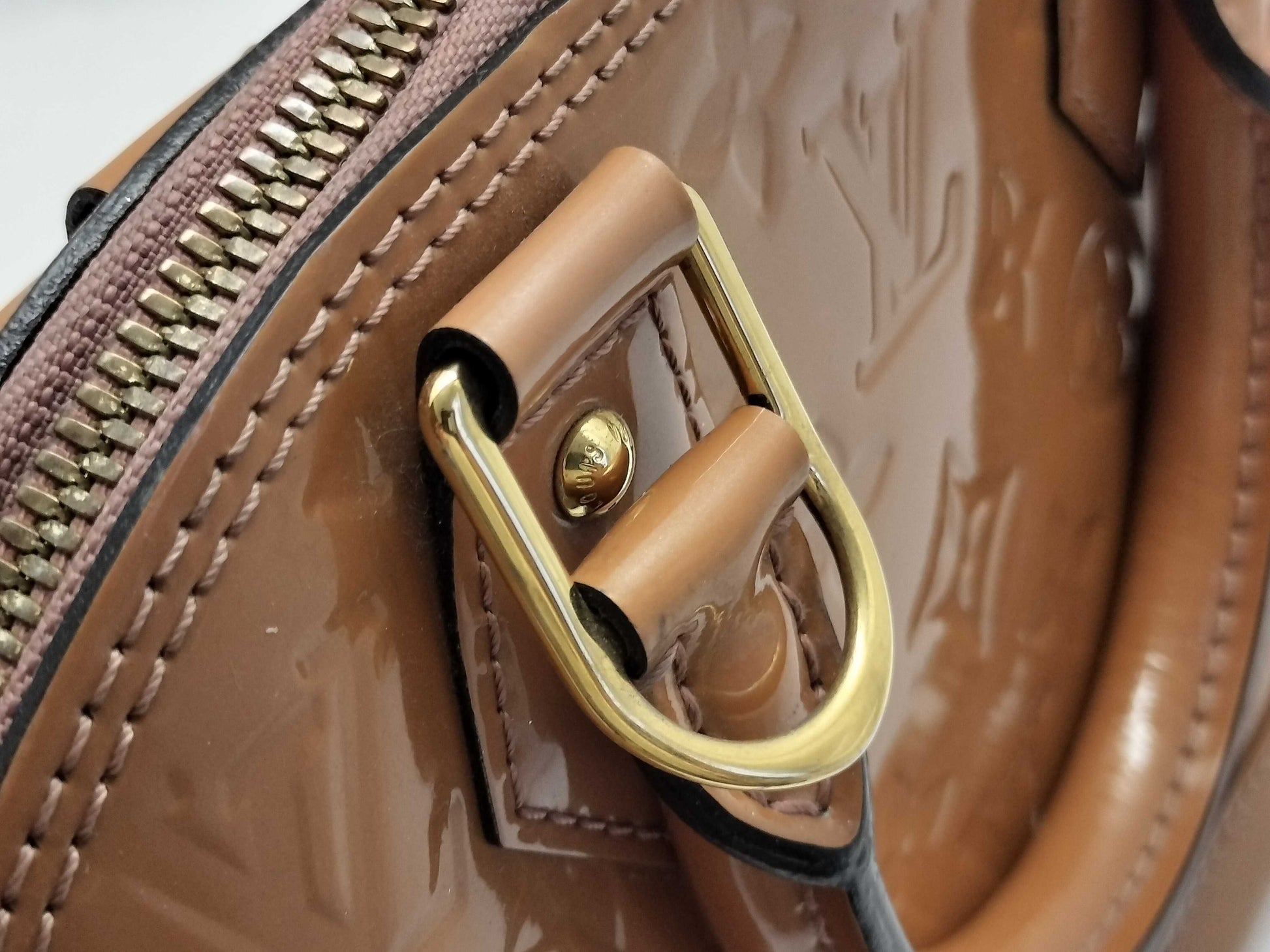 LOUIS VUITTON Verni Louis Vuitton Enamel Alma BB Shoulder Bag Tote Bag