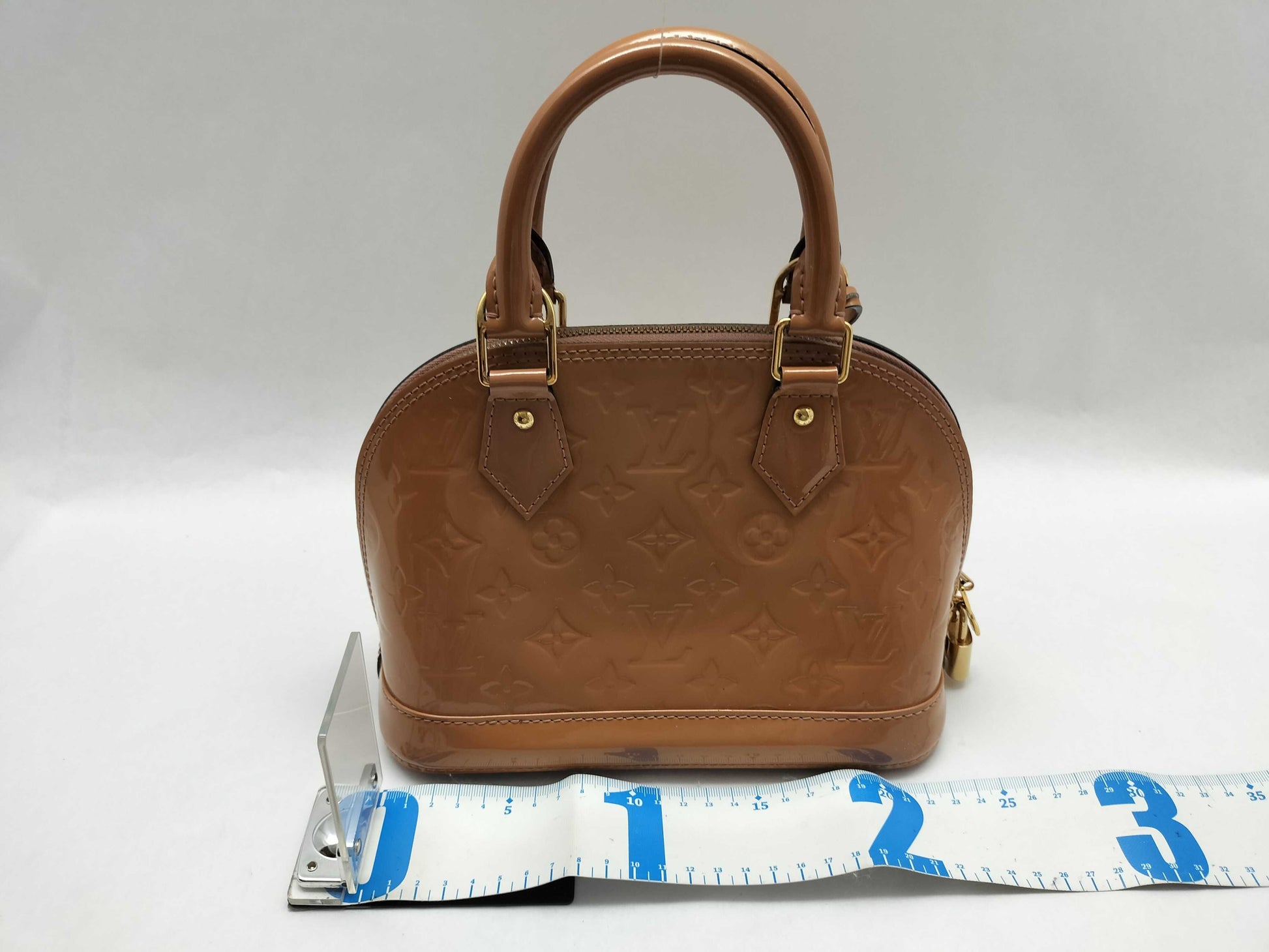 LOUIS VUITTON Verni Louis Vuitton Enamel Alma BB Shoulder Bag Tote Bag