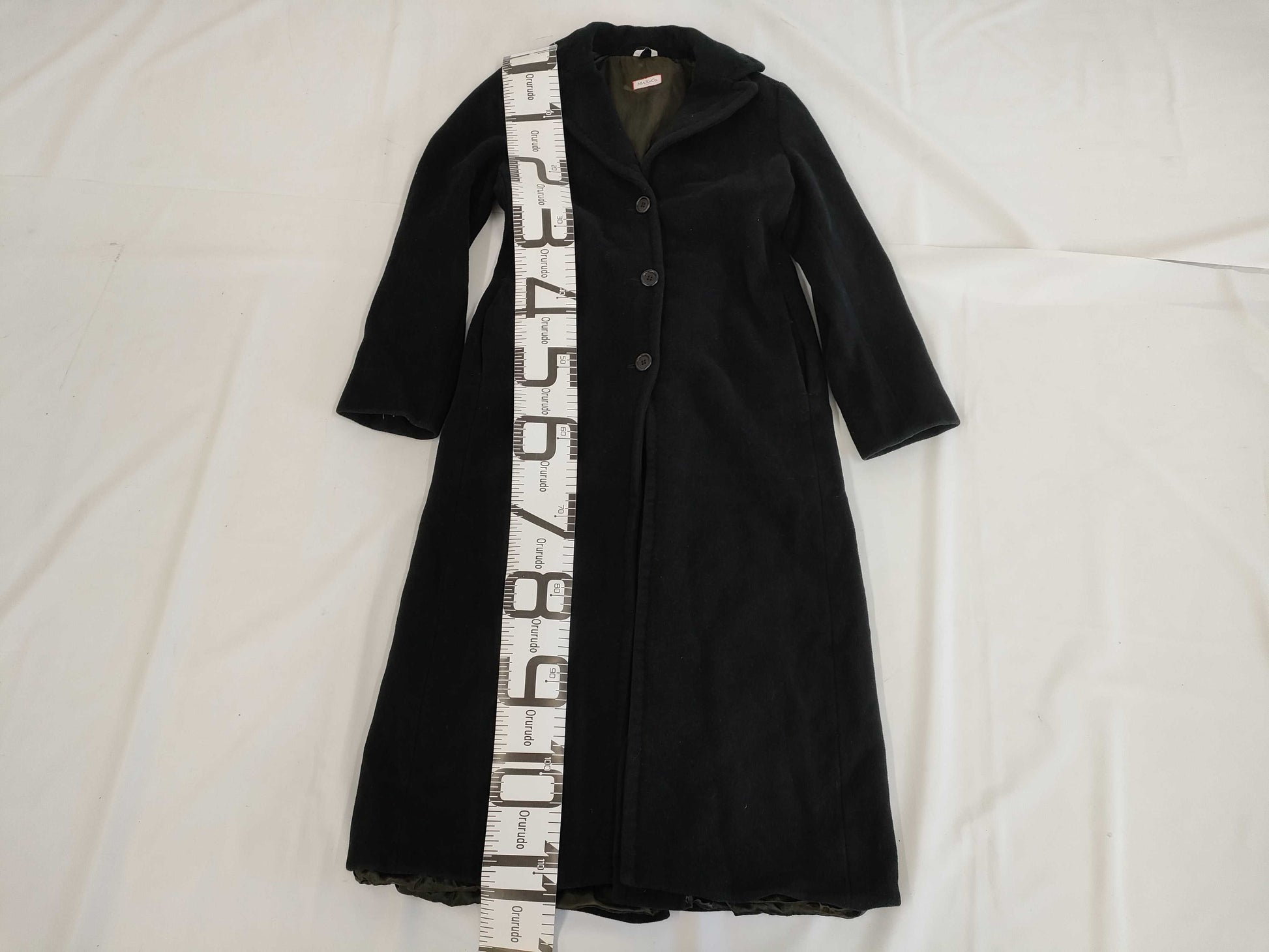 MaxMara MAX&Co. Angora Maxi Length Black Coat Size 40 Coat