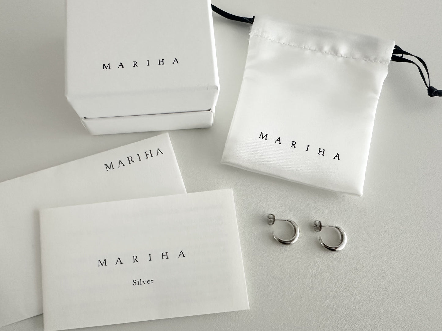 MARIHA Mystic Orbs Earrings Silver Collar Earrings