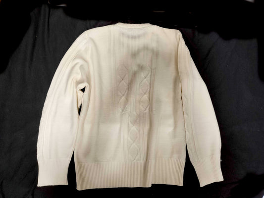 VERSACE Cable Knit Top with Medusa Embroidery