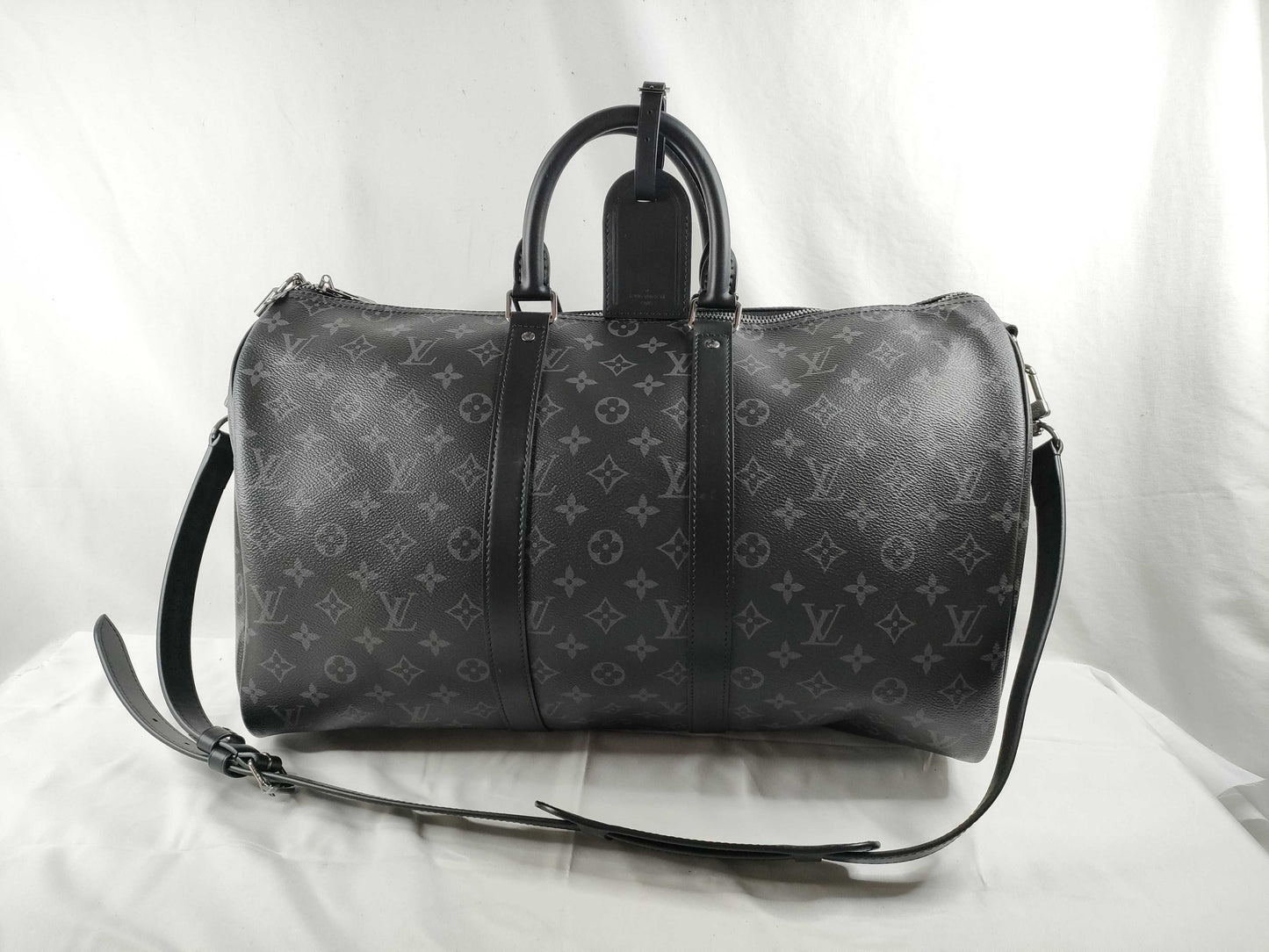 LOUIS VUITTON Louis Vuitton Keepall 45 Bandouliere Monogram Eclipse Boston Bag