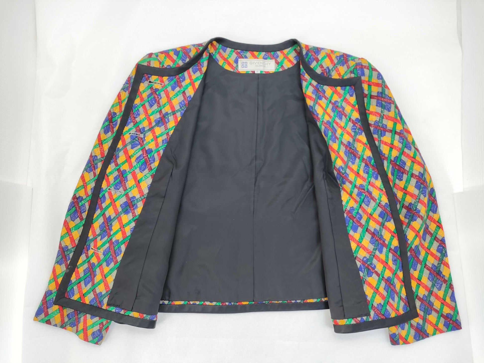 GIVENCHY Check Jacket, Size 13, Women's, 4/36, 94-59