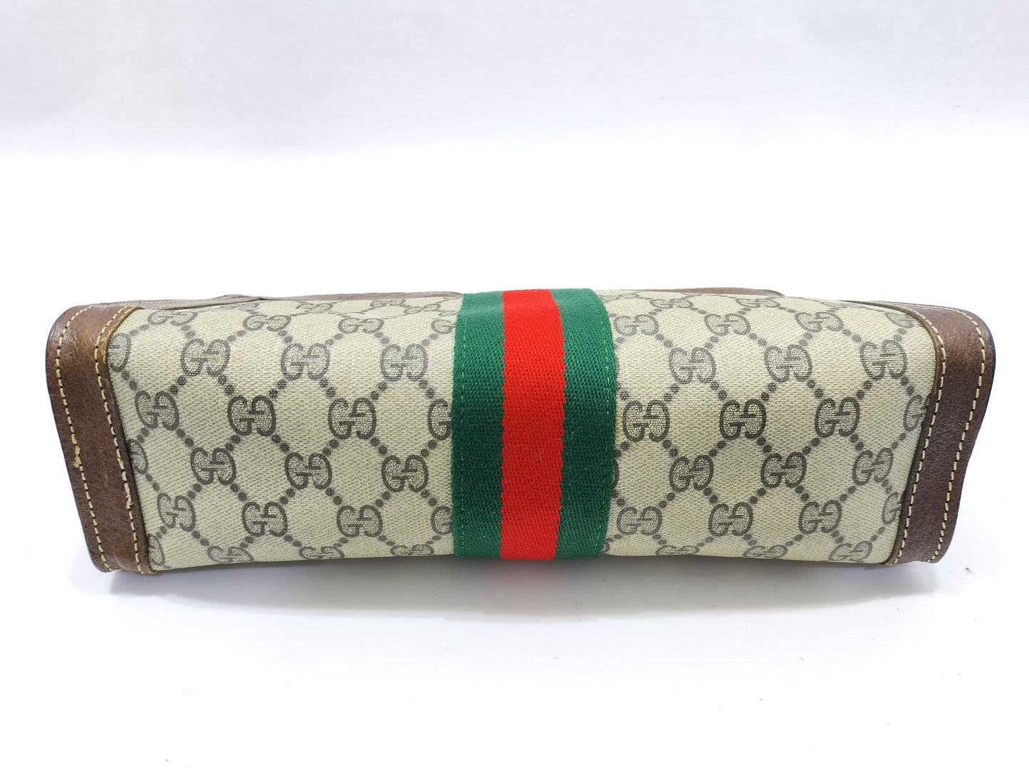 GUCCI GG Supreme Gucci Second Bag Sherry Line GG Supreme PVC Leather Brown Second Bag