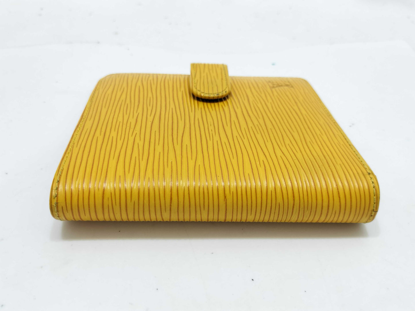 LOUIS VUITTON Epi Vuitton M63559 Bi-Fold Wallet Porto Vier Compact Epi Leather Tassili Yellow Wallet