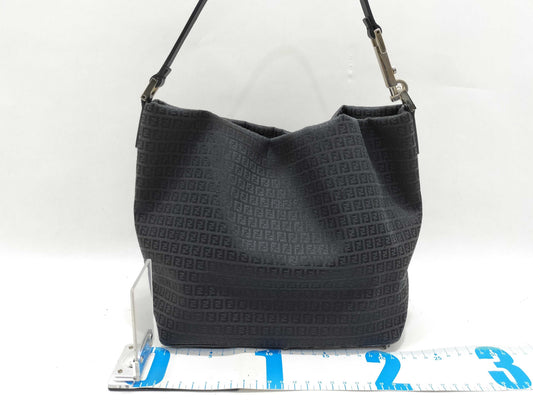 FENDI Zucchino Shoulder Bag Nylon Black Shoulder Bag