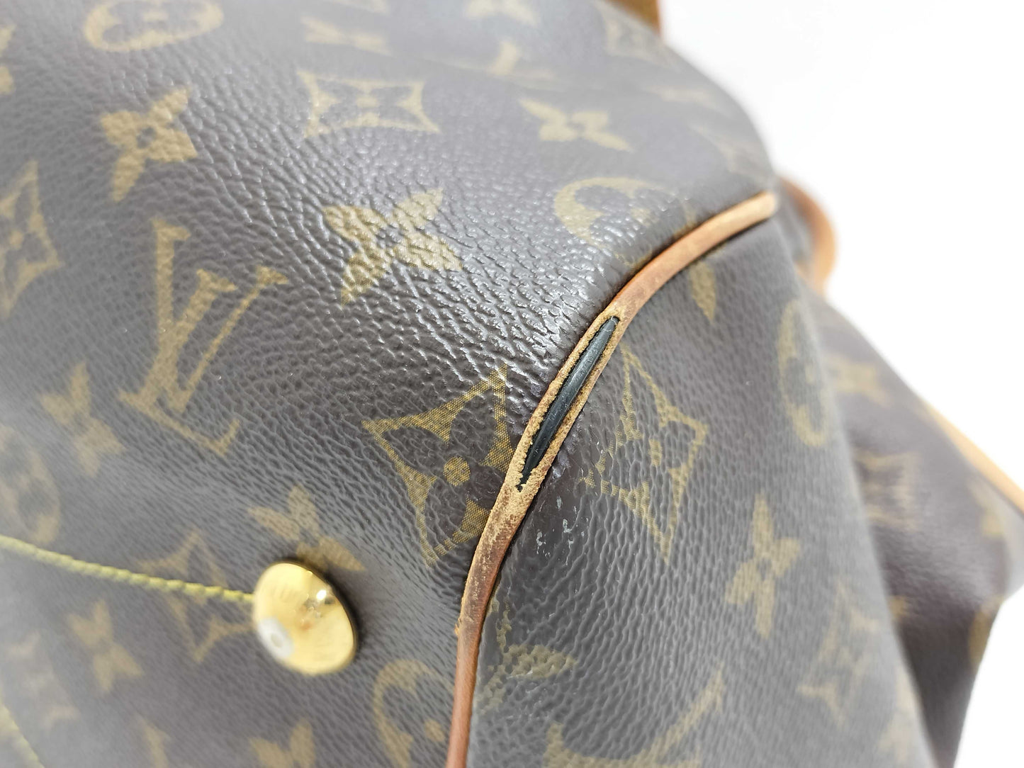 LOUIS VUITTON Monogram Vuitton M40144 Monogram Tivoli GM Handbag Brown PVC Handbag