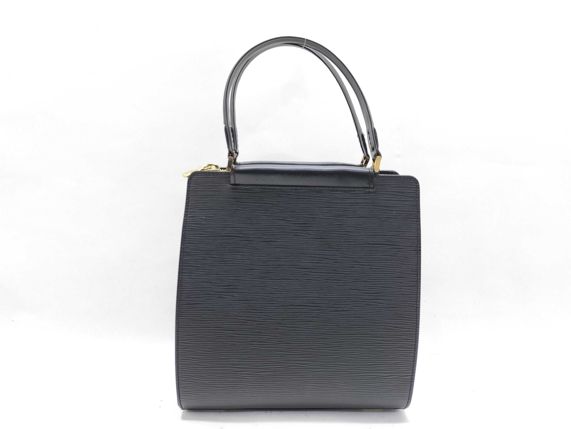 LOUIS VUITTON Epi Vuitton M52012 Figali PM Epi Handbag Leather Noir Black Black Handbag