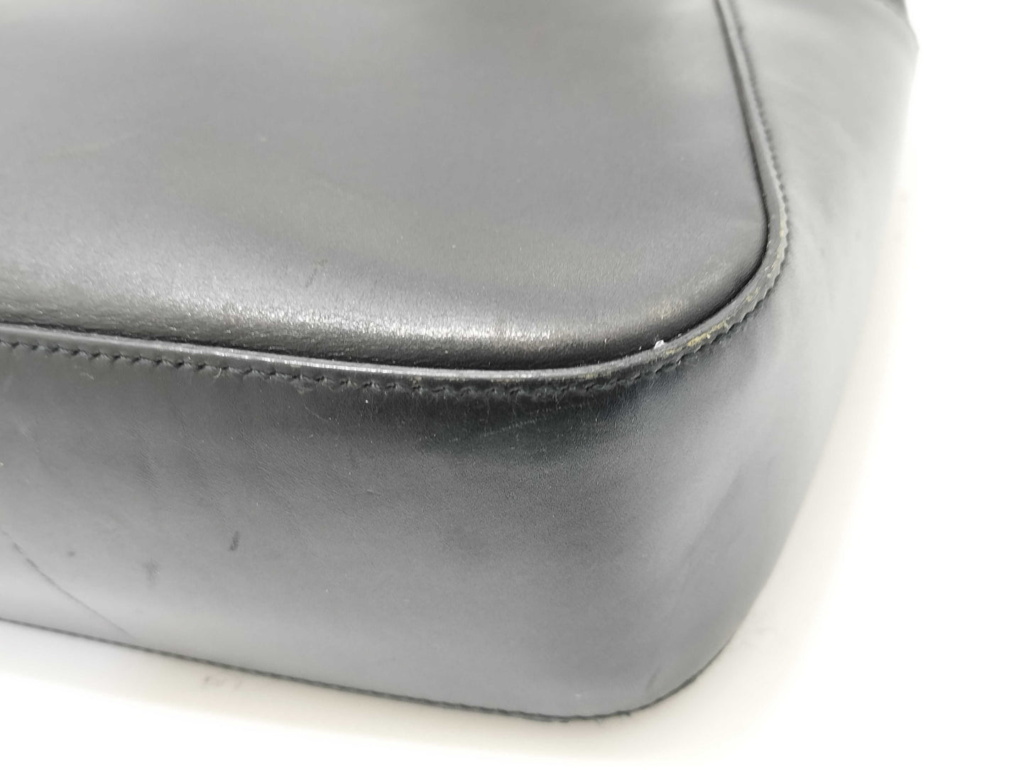 GUCCI Gucci 73983 Tote Bag Sherry Line Leather Black Tote Bag