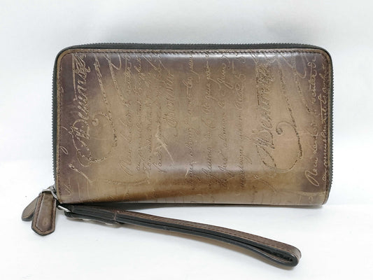 Berluti zip wallet khaki wallet