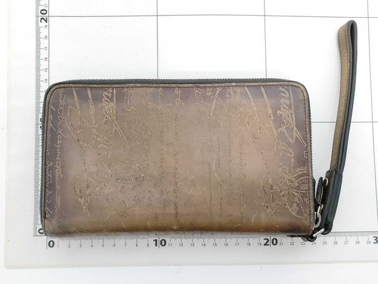 Berluti zip wallet khaki wallet