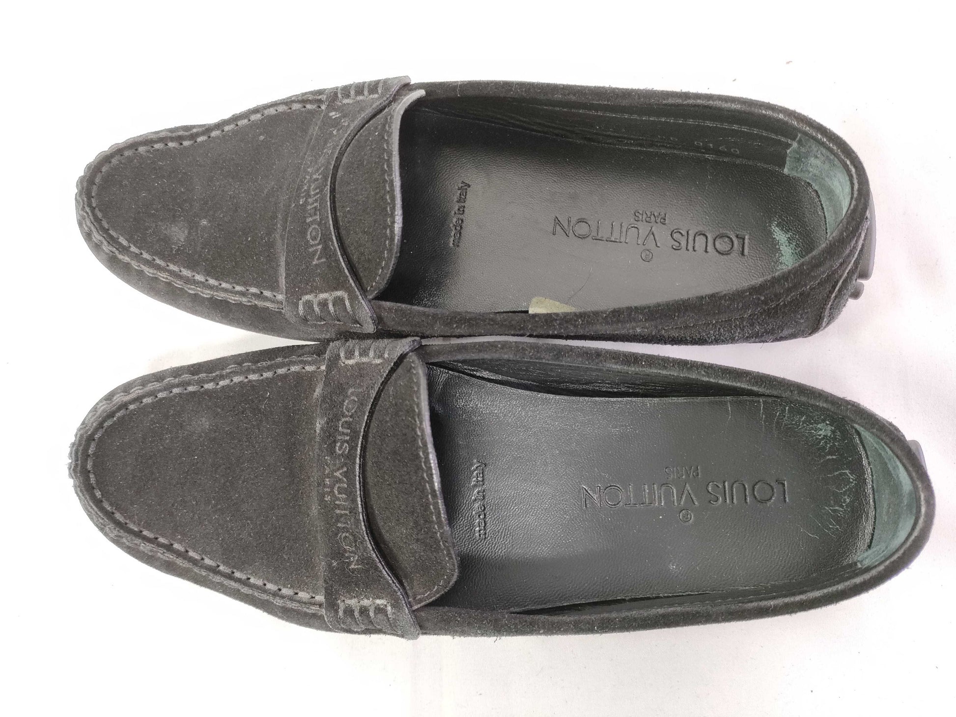 LOUIS VUITTON Louis Vuitton Driving Shoes Black Loafers