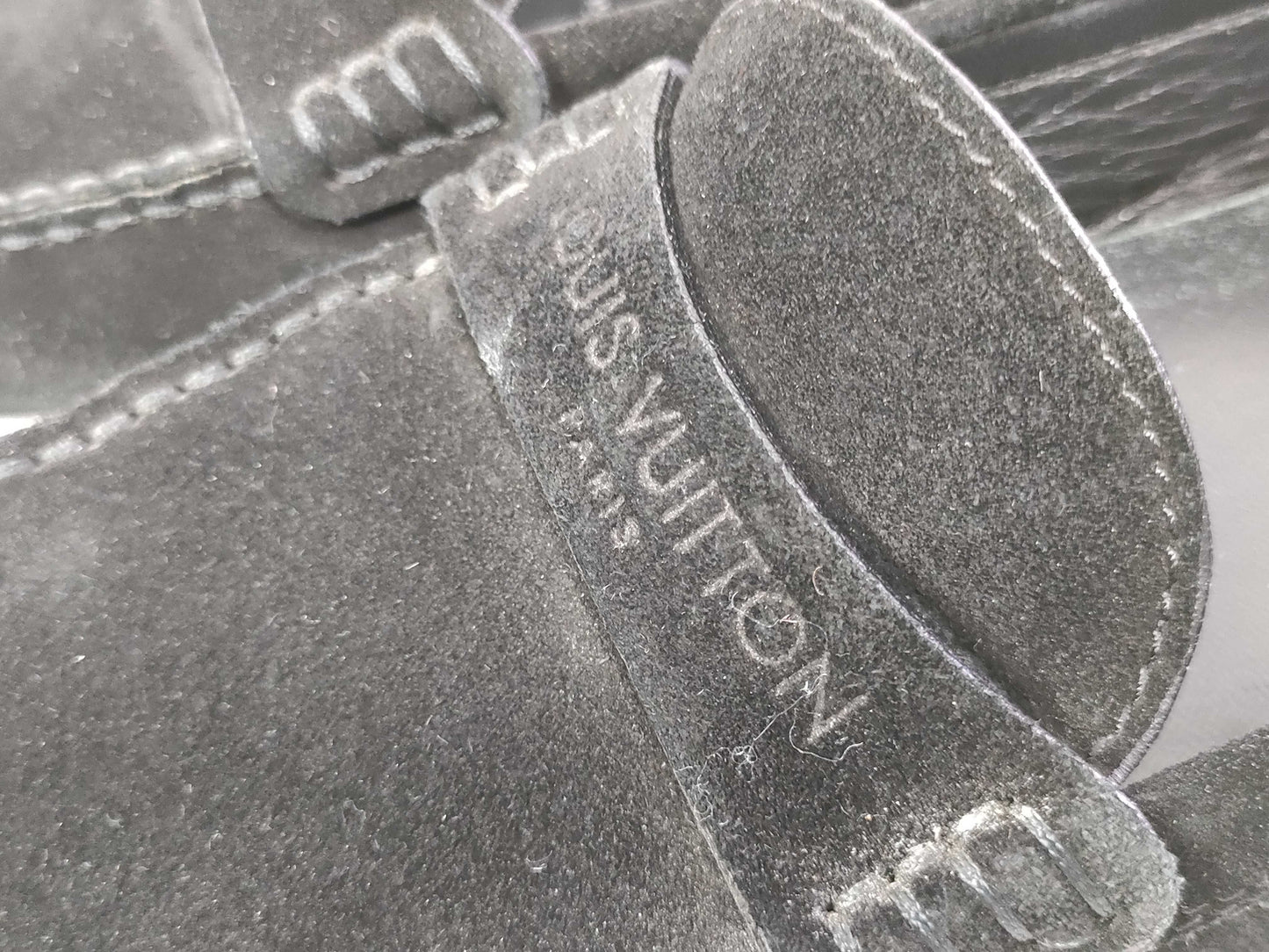 LOUIS VUITTON Louis Vuitton Driving Shoes Black Loafers