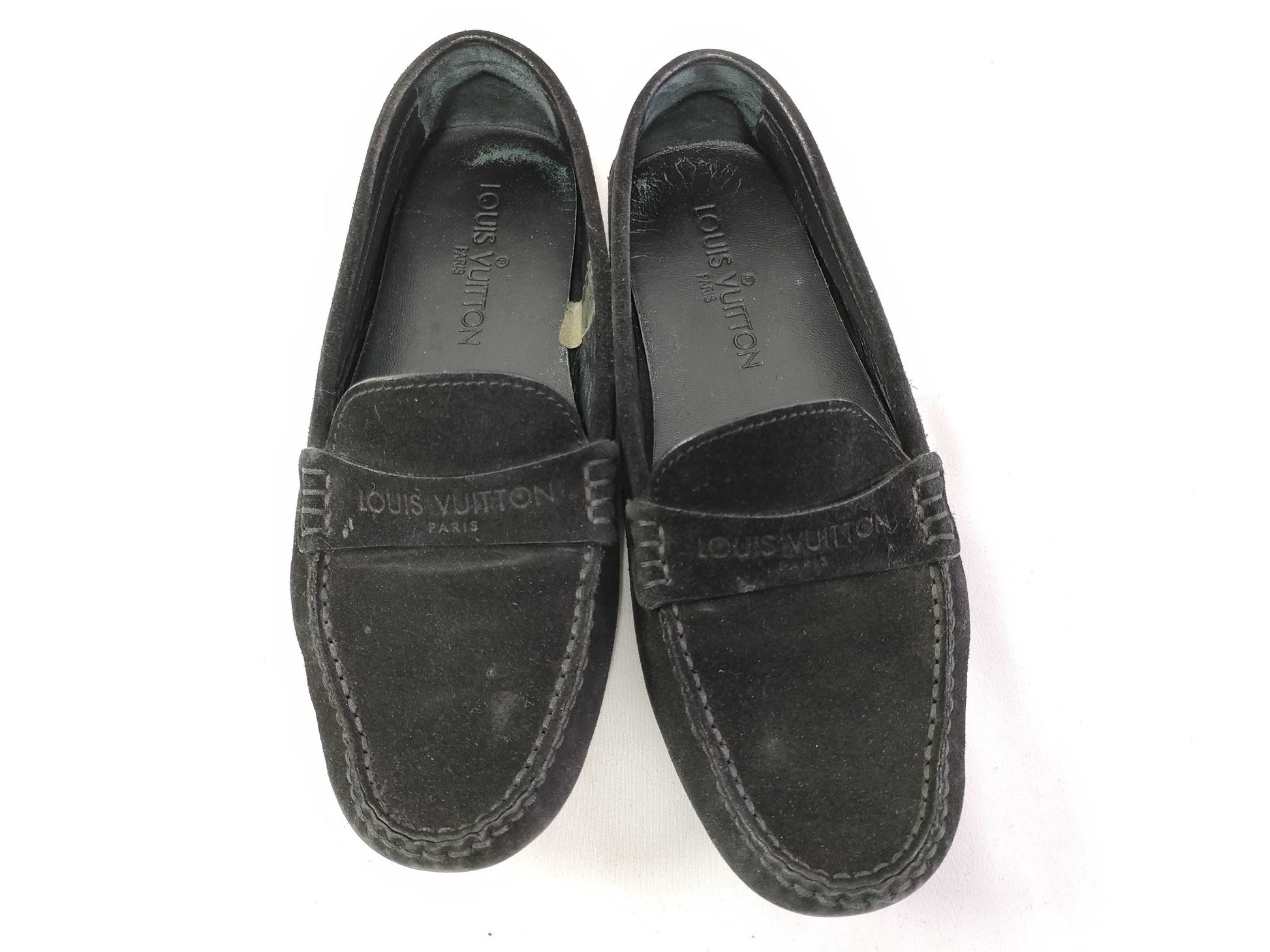 LOUIS VUITTON Louis Vuitton Driving Shoes Black Loafers