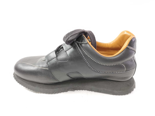HERMES HERMES Dribble Leather Sneakers Black Sneakers