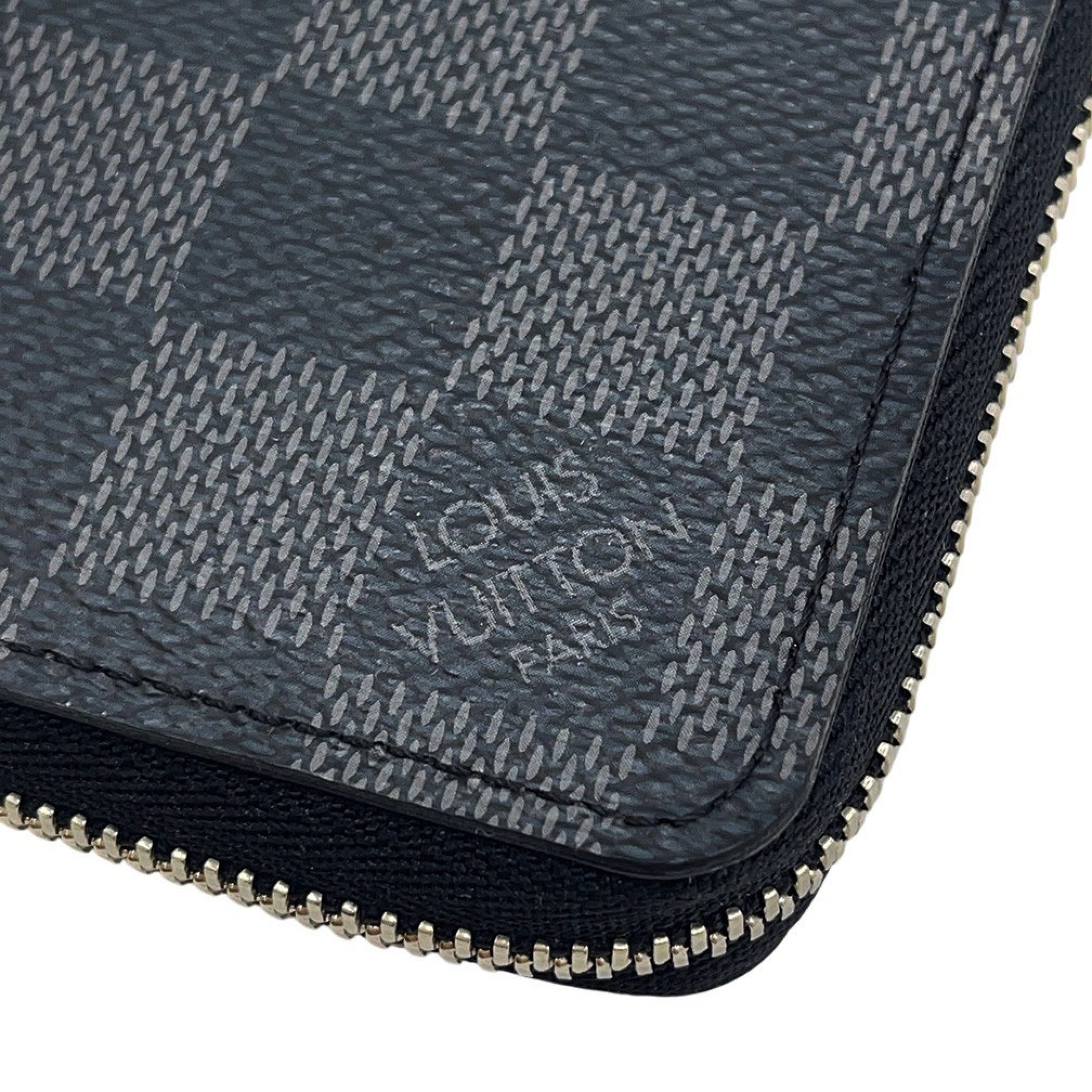 LOUIS VUITTON Louis Vuitton Coin Case N63076 Zippy Coin Purse Damier Graffitt Black Grey Coin Purse Round Zipper LOUIS VUITTON Coin Case