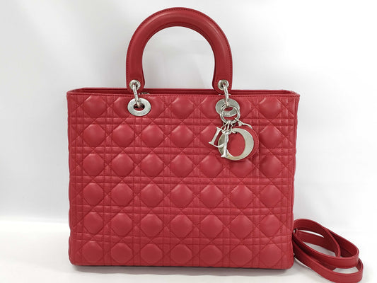 Dior Lady Dior Red Handbag