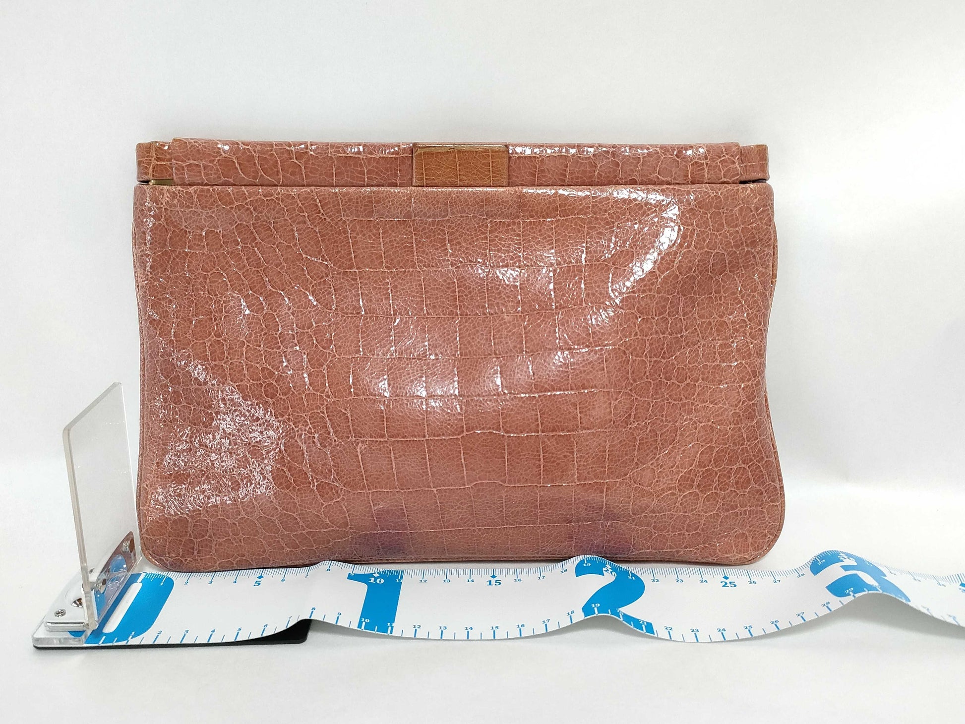 Miu Miu Crocodile Clutch Bag Pink Clutch Bag
